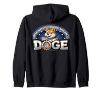 Real USA Flag DOGE Crypto Meme Dept of Government Efficiency Felpa con Cappuccio
