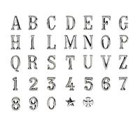 REAL VOTIVA FONDERIE D'ARTE Lettere e Numeri in Acciaio per lapidi o Numeri civici. Altezza 2,5 cm. Modello Romano Prismato. Acciaio Lucido (Numero 1)