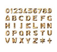 REAL VOTIVA FONDERIE D'ARTE Lettere e Numeri in Bronzo per lapidi o Numeri civici. Altezza 3 cm. Modello Italiano. Bronzo Lucido (Lettera M)