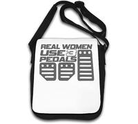 Real Women Use 3 Pedali Trasmissione Manuale Borsa a Tracolla Bianco