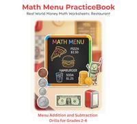 Real World Money Math Worksheets: Restaurant Menu Addition and Subtraction Drills for Grades 2-4