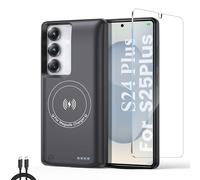 Reale 10000mAh Cover Batteria per Samsung Galaxy S25 Plus/S24 Plus Custodia Batteria -Custodia di Ricarica Wireless Intelligente, Portatile Custodie di Alimentazione, Batteria Esterna Caricabatterie