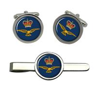 Reale Air Force Corona E Aquila Gemelli E Fermacravatta Set