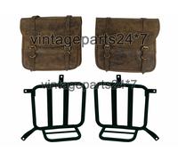 Reale Anstruther Meteora 350cc Pelle Borse Sella Staubfarbe Con Befestigungspaar