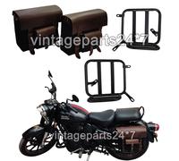 Reale Anstruther Nuovo Classic Reborn 350 Borse Sella Nero Con Befestigungspaar