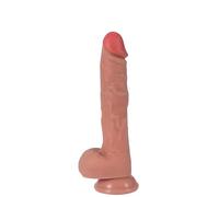 Reale Estasi - Dildo realistico con funzione telescopica e vibrazione 6 modalità, impermeabile, ricaricabile USB, ventosa potente, design realistico con glande pronunciato e venature
