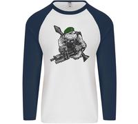Reale Marine Bulldog Commando Soldato Uomo L/S Baseball T-Shirt