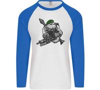 Reale Marine Bulldog Commando Soldato Uomo L/S Baseball T-Shirt