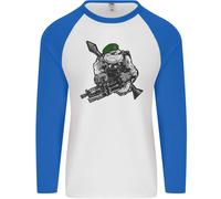 Reale Marine Bulldog Commando Soldato Uomo L/S Baseball T-Shirt