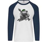 Reale Marine Bulldog Commando Soldato Uomo L/S Baseball T-Shirt