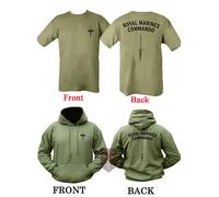 Reale Marine Commando Felpa + T Shirt Unisex Tutte le Taglie (Double Sided