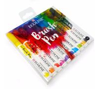 Reale Talens Ecoline Pennello Penna Set Liquido Acquerello Pennarello - Tutti