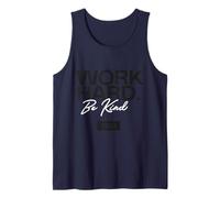 Reale - Work Hard Be Kind Logo in Bianco e Nero Canotta