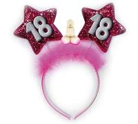 realGOOS Cerchietto compleanno 18 anni con stelline e pisello glitter sexy hot