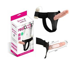 realGOOS® FALLO REALISTICO INDOSSABILE CAVO PER LUI STRAP ON DA UOMO VIBRATORE