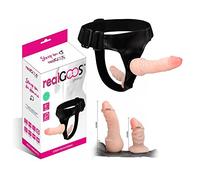 realGOOS® STRAP ON FALLO REALISTICO DOPPIO PER LEI DA DONNA DILDO INDOSSABILE