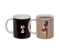 realGOOS Tazza in gres termoreattivo con il calore della bevanda mostra una stripper donna modella spogliarellista per la festa di addio al celibato hot sexy gadget per adulti 18+