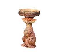 realideas Statua decorativa a forma di volpe, per decorare il giardino, scultura decorativa a forma di volpe con mangiatoia per uccelli, in resina, per patio, cortile, prato, balcone, aspetto