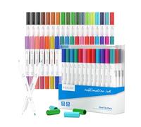 REALIKE 36 conteggi penna a sublimazione pennarello infusibile per Cricut Joy Xtra Dual Tips1.0/0.4 punte a punta fine Disegno marcatori di sublimazione per tazze vuote Tumbler T-shirt Trasferimento