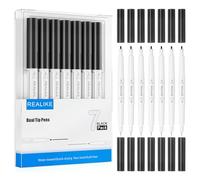 REALIKE Pennarelli neri a due punte compatibili con Cricut Maker 3/4/Explore 3/Air 2/Air Medium1.0 Fine Point punta 0.4 per calligrafia