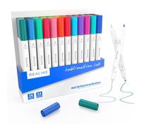 REALIKE Penne infusibili a doppia punta compatibili con Cricut Joy/Xtra, set di 36 pennarelli a sublimazione (punta 0,4 e punta 1,0)
