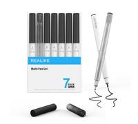 REALIKE Penne Nere Compatibili con Cricut Maker 3/4/Explore 3/Air 2/Air Calligrafia Glitter Gel 7 penne Varietà di punte dimensione 0,4 Punta Fine 1,0 2,0 2,5 per disegno