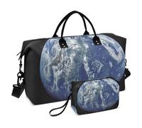 Realism Lonely Earth - Borsone da viaggio con borsa da viaggio, borsone da palestra con borsa da toeletta per viaggi, set da 2 pezzi, realismo Terra solitaria, 1 size