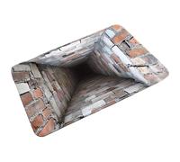 Realistic 3D Rug - Surreal Abstract Rug | Optical Illusion Door Mat For Entry Use, Woven Fabric Realistic Carpet With Home Accent, Artistic Hole Rugs, Art Doormat With Study Placement
