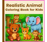 Realistic Animal Coloring Book for Kids: Fun and Educational Animal Coloring Pages for Kids Ages 4-8 with Realistic Wildlife Scenes