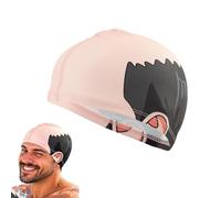 Realistic Bald Head Swim Cap, Fabric Swim Cap Bald Men | Novelty Scalp Hairline Design Creates Hilarious Look for Pool Swimming Cosplay Parties Cosplay Dress Up