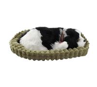 Realistic Breathing Stuffed Animal - Plush Interactive Puppy Toy | Sleeping Dog For Adults Kids Bedtime Sleep Time Travel Car Vacation Road Trip Daycare Birthday Christmas Easter, Lifelike Set