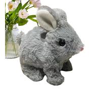 Realistic Bunny Toy, Jumping Plush Bunny, Interactive Electric Pet 10 Inches for Modern Art Professional Home Supplies Daily Hobby Kit Modern Nursery Accessory Unit Home Decor Interior Creative Animal