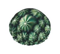 Realistic Cactus Green Cuffia Da Bagno Per Donna Impermeabile Cuffia Da Doccia Con Elastici Shower Caps Per Nuoto Hotel Viaggi