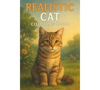 Realistic Cat Coloring Book - portrait orientation, 6x9 inches.