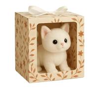 Realistic Cat Toy, Interactive Plush Kitten, Life Like Cat Companion, 5.91x2.76 inches Walking Meowing Figure with Tail, for Boys, Girls, Nursery, Travel and Home