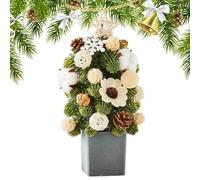 Realistic Christmas Tree, Artificial Mini Christmas Tree, Holiday Tabletop Ornament For Festival Mothers Day Party Home Office Apartment Indoor Fireplace