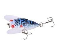 Realistic Cicada Lure with Rattle - Floating Fishing Bait For Bass, Trout, Pike | Tapwater Fishing Tackle For Saltwater and Freshwater Use | Outdoor Gear For Men, Vibrating Noise Maker For Big