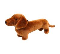 Realistic Dachshund Plush, Sausage Dog Dolls, 14.57-Inch Cuddly Toy with Life-Like Features, Premium Synthetic Shield, Nursery Accents with Playful Style, Pet Companion for Boys Girls Party