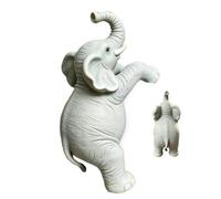 Realistic Elephant Figurine, Planter Pot Decoration, Planter Pot Hugger With Trunk, Weather Resistant Ornament, Charming Garden Accent For Yards Garden Terrarium Lawn Balcony Terrace Outdoor Fence