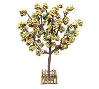 Realistic Fake Longan Tree with Natural Wood Trunk, Large Artificial Fruit for Living Room, Wedding & Festival Decoration(3M)