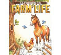Realistic Farm Life Coloring Book: Grayscale Coloring Pages with Rural Landscape, Fields, Barnyards, Animals for Relax and Enjoy Grayscale Art