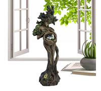 Realistic Forest Goddess Figurine Statue Elf Style Sculpture Holding Bird Fantasy Mythical Ornament Decorative Resin Collectible Home Decor Accent For Living Room Bedroom Garden Halloween Theme School