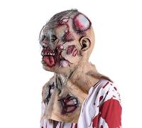 Realistic Halloween Undead Face Cover, Halloween Latex And Headgear