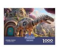 Realistic Image of A Robot 1000 Pcs Cartoncino Premium Puzzle Steampunk Dinosaur Antistress Gioco Creativo Puzzle Per Bambini 70x50cm/1000pcs
