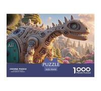 Realistic Image of A Robot 1000 Pezzi Taglio Preciso Puzzle steampunk Dinosaur Famiglia Jigsaw Regalo Per Adulti 70x50cm/1000pcs