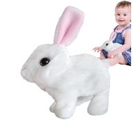 Realistic Interactive Bunny, Electronic Plush Rabbit Toy, Jumping Shaking Pet Figure, Cute Stuffed Animal Companion for Kids, Playroom, Gifting, Learning, Home, Indoor, Bedtime, Imaginative