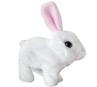 Realistic Interactive Bunny, Electronic Plush Toy, 6,3 x 3,54 x 6,3 pollici, Cute Stuffed Rabbit, Jumping Motion, Twitching Ears, Shaking Actions for Kids, Pet Lovers, Home Playtime