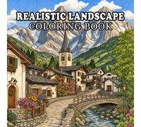 Realistic Landscape Coloring Book: A Beautiful Grayscale Coloring Book Featuring Realistic Mountains, Forests, Waterfalls, Lakes, Rivers, Coastal ... and Scenic Nature Landscapes for Adults