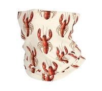 Realistic Lobster Print Protezione del Viso Lavabile Scaldacollo Elastico Fascia per Capelli per Yoga Estivo Motocicletta 25X50Cm