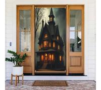Realistic Mansion Stampa No.13 Coperture decorative per porte, decorazioni per interni ed esterni, primavera, estate, autunno, inverno, Halloween, Natale, decorazioni per la casa